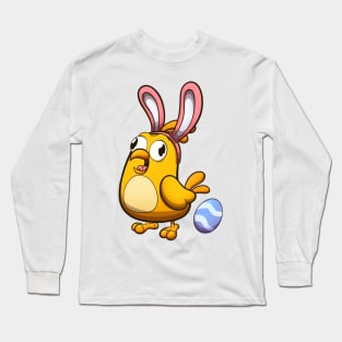 Cute Little Easter Chick With Bunny Ears Long Sleeve T-Shirt